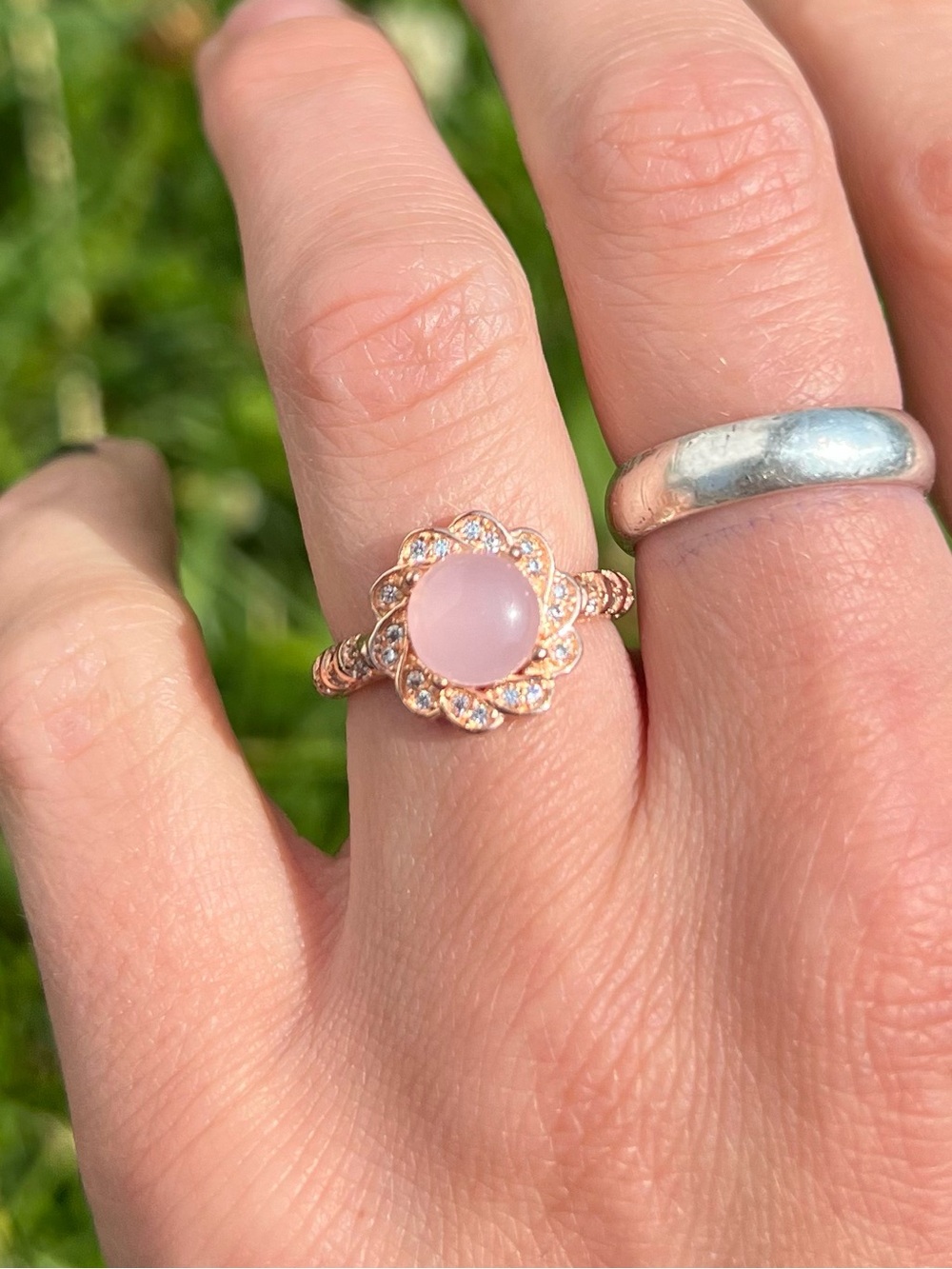Rose Gold 925 Quartz Ring